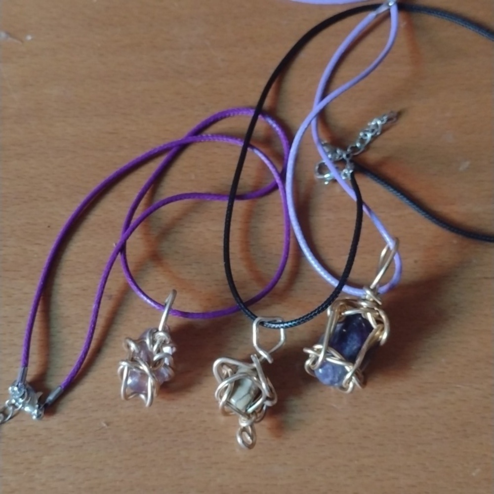 2 for $20😕Gem Necklaces Lot